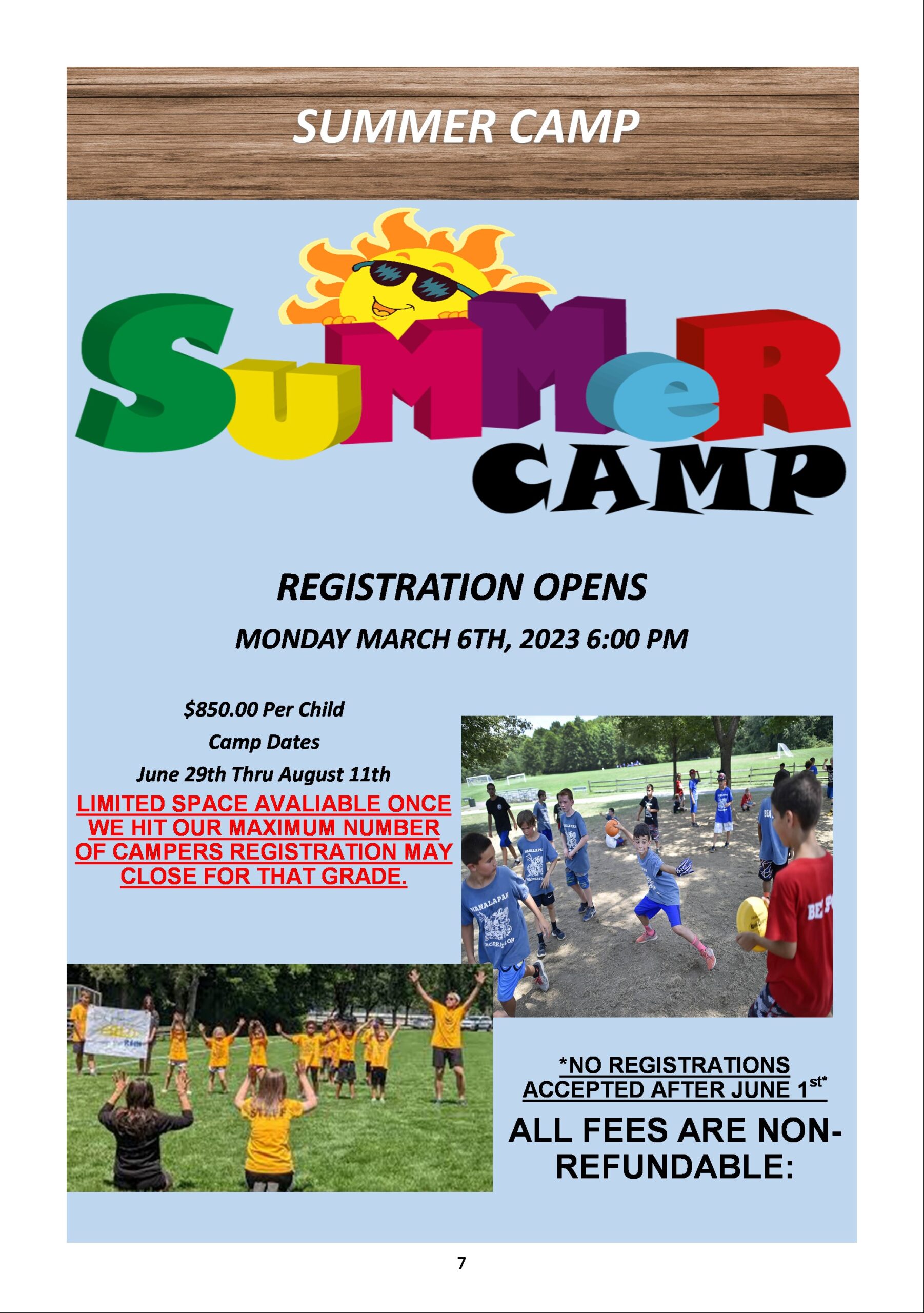 Program/Registration Information | Manalapan Township