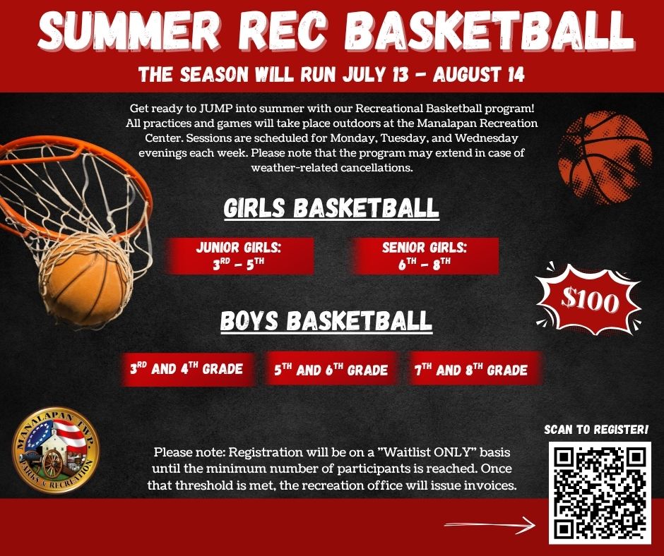 The Youth Winter Basketball League registration will open on August 13 and close on October 31. Plan your registration to secure your spot!