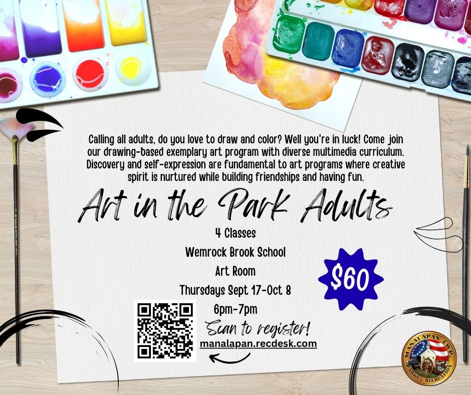 _Adults Art The Youth Winter Basketball League registration will open on August 13 and close on October 31. Plan your registration to secure your spot!