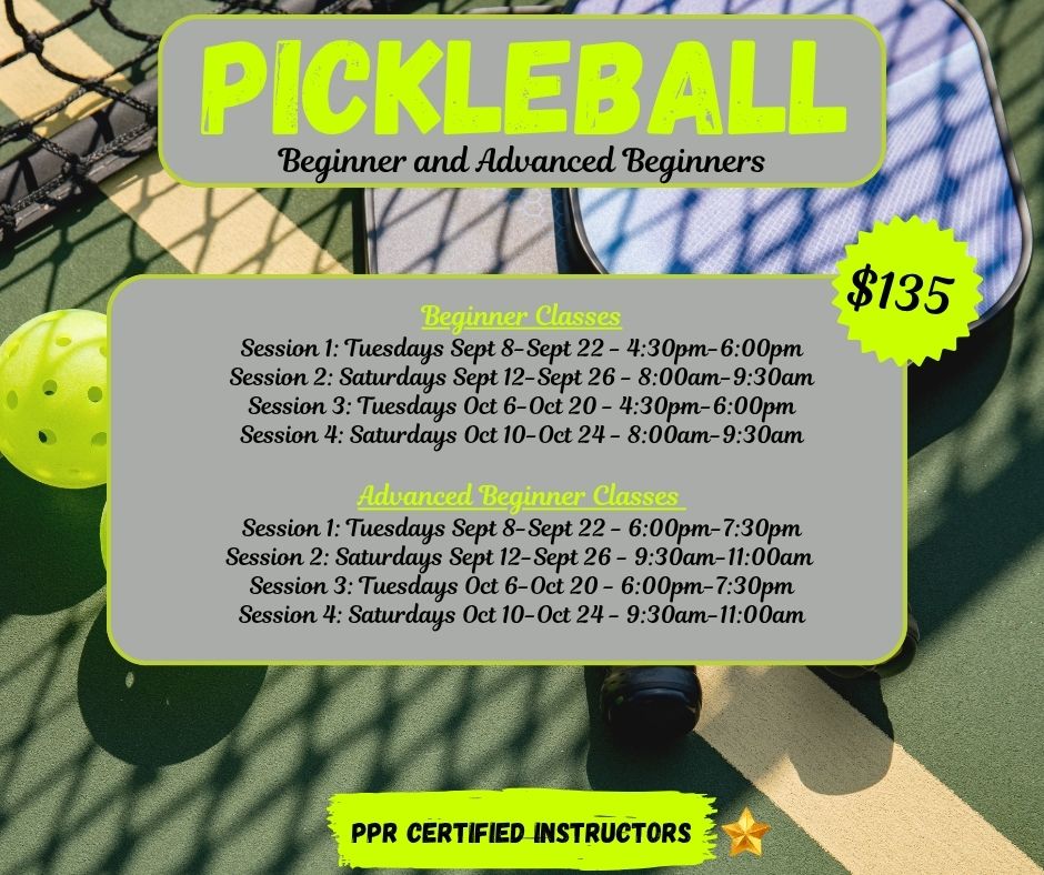 Fall Pickle Ball The Youth Winter Basketball League registration will open on August 13 and close on October 31. Plan your registration to secure your spot!